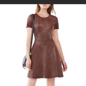 BCBG Maxazria Darra faux suede Short Sleeve  Dress